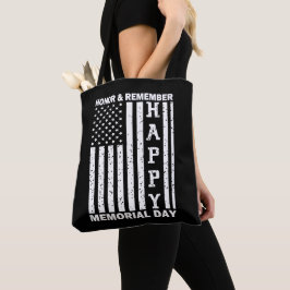 Bolsa Tote Honra Lembrar Feliz Dia da Memória Bandeira dos EU