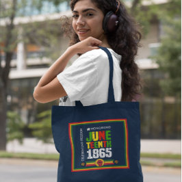 Bolsa Tote Honrando 18 de junho de 1865 - Celebrando a Liberd