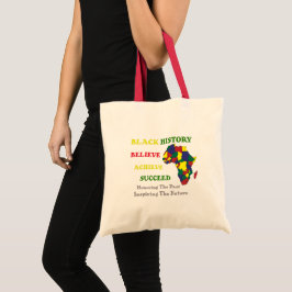 Bolsa Tote Honrando o passado Inspirador Futuro Histórico Neg