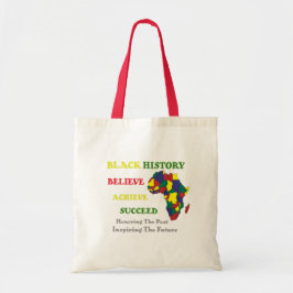 Bolsa Tote Honrando o passado Inspirador Futuro Histórico Neg