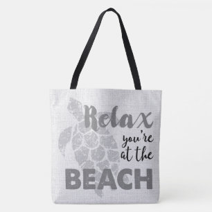 Bolsa Tote Honu Sea Turtle Hawaiian Relax Reversible BeachBag
