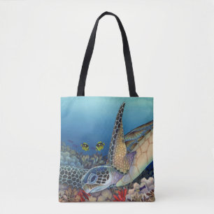 Bolsa Tote Honu (tartaruga de mar verde)