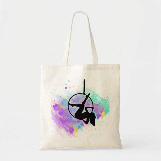 Bolsa Tote Hoop Lyra Dancer Aerislist posam em silhueta (Frente)
