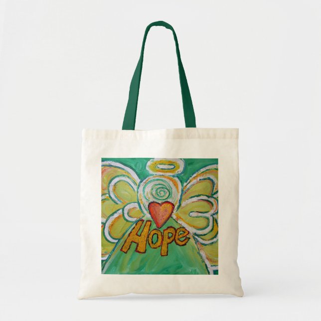 Bolsa Tote Hope Angel Word Art Bag Bolsas (Frente)
