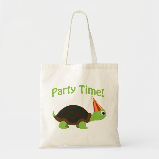 Bolsa Tote Hora da festa! tartaruga (Frente)