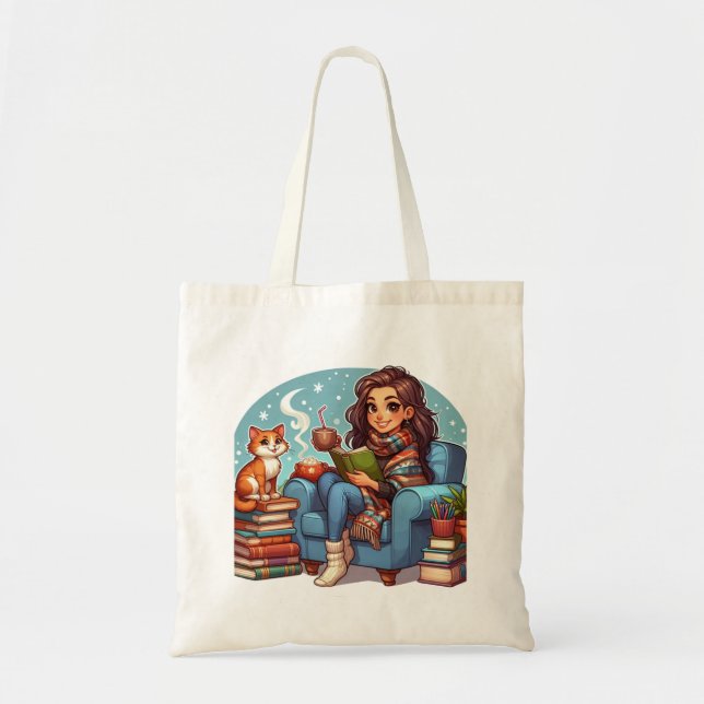 Bolsa Tote Hora de Leitura de Cozy (Frente)
