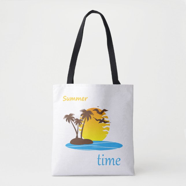 Bolsa Tote Hora de Verão, sol tropical, (Frente)