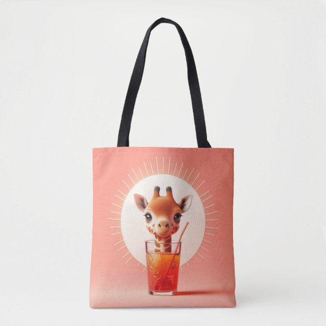 Bolsa Tote Hora Feliz da Girafa (Frente)