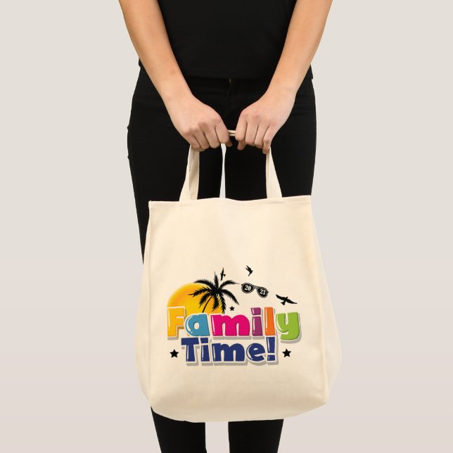 Bolsa Tote Horário da Família | faz memórias juntas (Frente (produto))