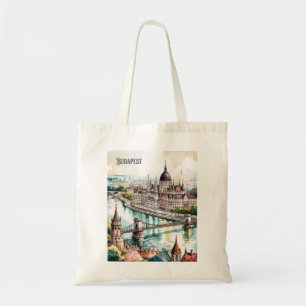 Bolsa Tote Horizonte de Budapeste Hungria Parlamento Rio Danú