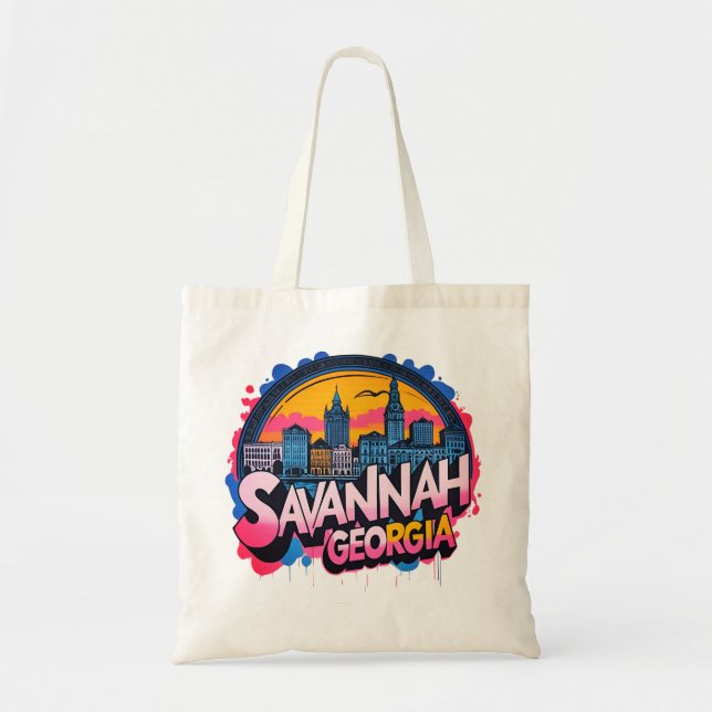 Bolsa Tote Horizonte de Savannah Geórgia   (Frente)
