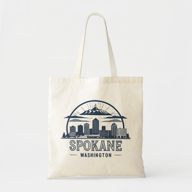 Bolsa Tote Horizonte de Spokane Washington DC (Frente)