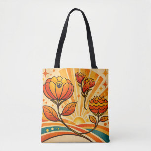Bolsa Tote Horizonte Dourado em Flor