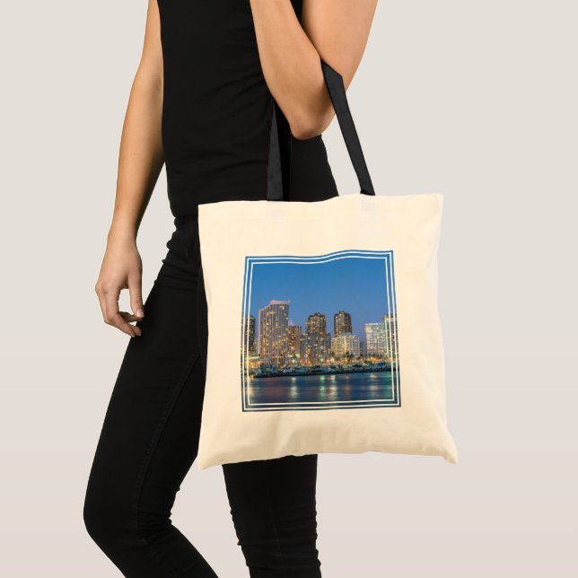 Bolsa Tote Horizonte Urbano de Waikiki (Frente (produto))
