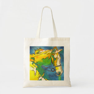 Bolsa Tote "Horse and Bridle Colorful Black Outline Art" #ho