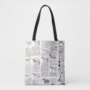 Bolsa Tote Horse Antique Advertising Newpaper Art
