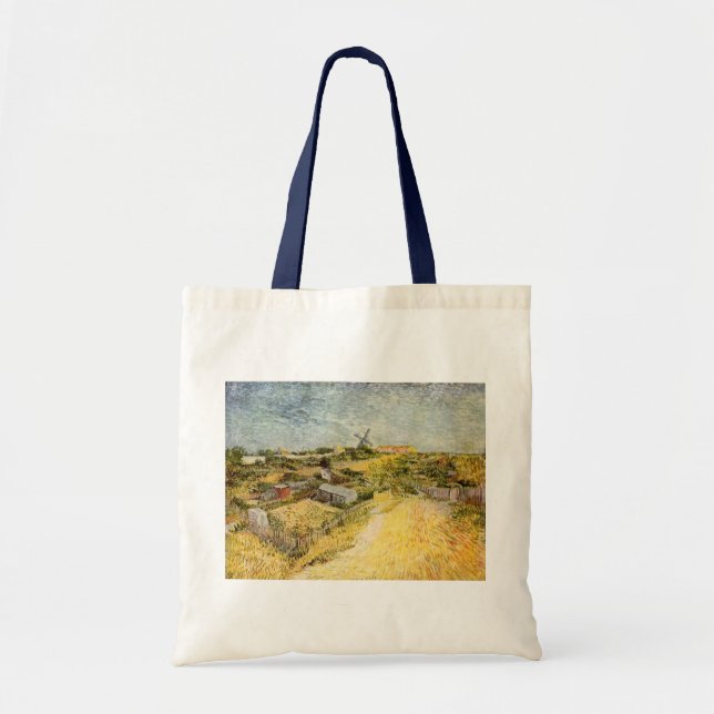 Bolsa Tote Hortas Vegetais, Montmartre, por Vincent van Gogh (Frente)