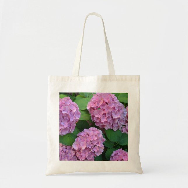 Bolsa Tote Hortensia hydrangea rosa (Frente)