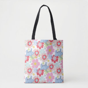 Bolsa Tote Horton Hears A Quem Padrão de Flor Pastel