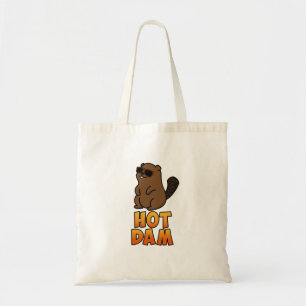 Bolsa Tote Hot Dam Cute Legal Beaver Pun