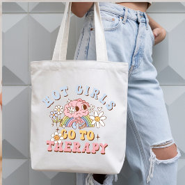 Bolsa Tote Hot Girls Go to Therapy Retro Self-Care