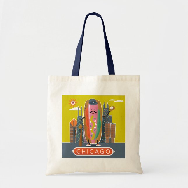 Bolsa Tote Hotdog do Estilo Chicago (Frente)
