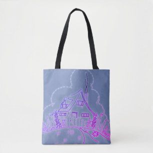 Bolsa Tote House Embroidery Design