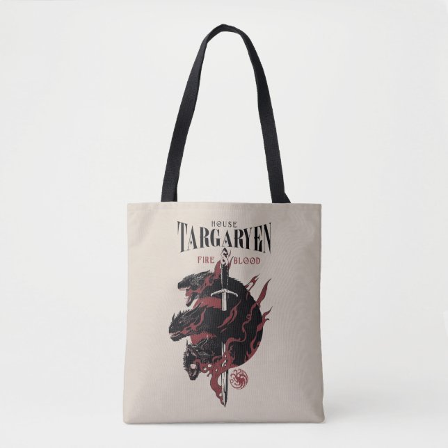 Bolsa Tote House Targaryen - Fogo e Sangue (Frente)