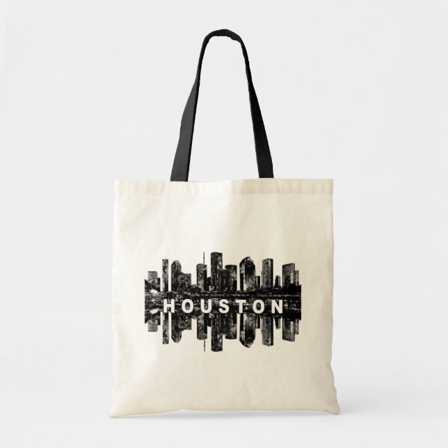 Bolsa Tote Houston, Texas, a tinta preta Tote Bag (Frente)