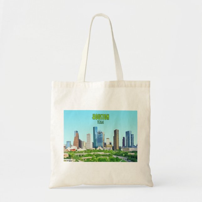 Bolsa Tote Houston Texas Centro Vintage (Frente)