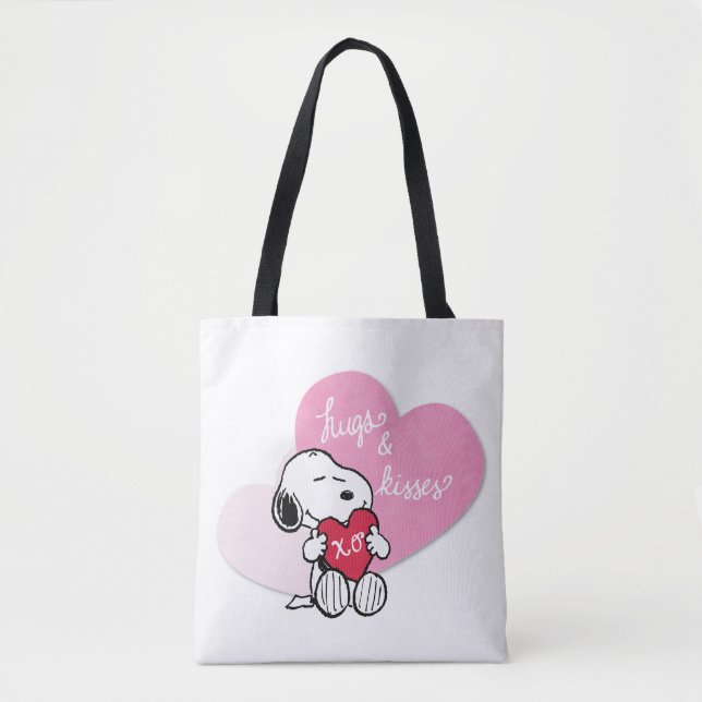 Bolsa Tote Hugs & Kisses de Snoopy (Frente)