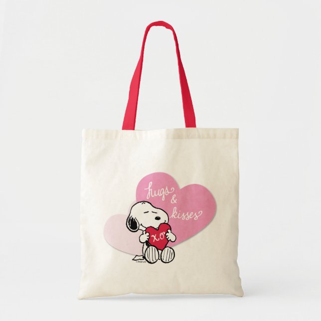 Bolsa Tote Hugs & Kisses de Snoopy (Frente)