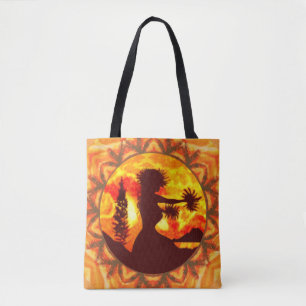 Bolsa Tote Hula Dancer Palms