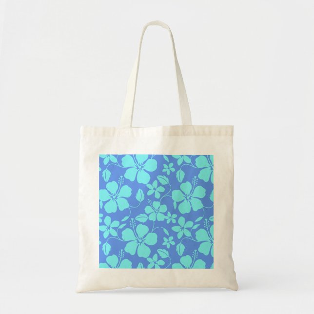 BOLSA TOTE HULA HAVAIANA (HIBÍSCO) PERIWINKLE/TEAL (Frente)