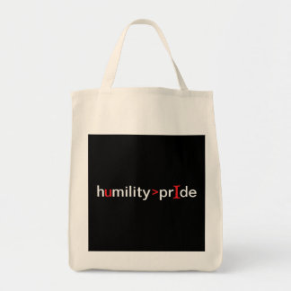 Bolsa Tote Humildade é Maior que Orgulho - fundo negro