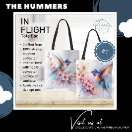 Bolsa Tote Hummers in Flight #1