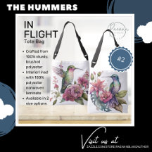 Bolsa Tote Hummers in Flight #2
