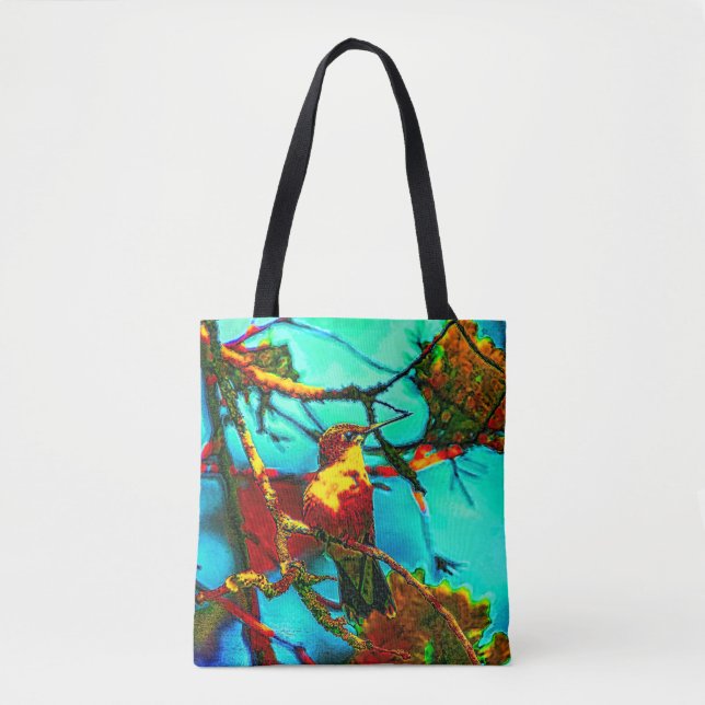 Bolsa Tote Hummingbird Colorido (Frente)
