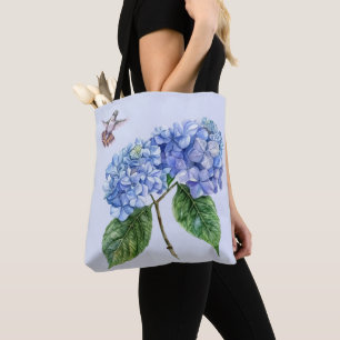 Bolsa Tote Hummingbird e Hidrangea