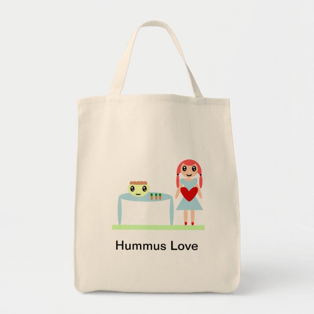 Bolsa Tote Hummus Love "I love hummus" (Frente)