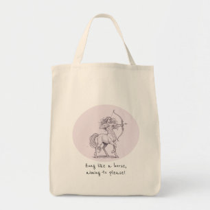 Bolsa Tote Humor Adulto Sagitário Centauro Pendurado