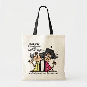 Bolsa Tote Humor da atitude dos maridos e das esposas