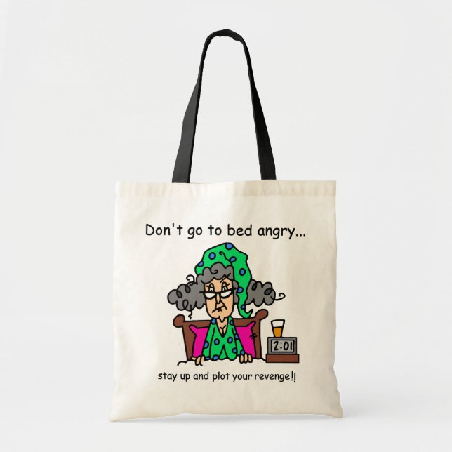 Bolsa Tote Humor das horas de dormir (Frente)
