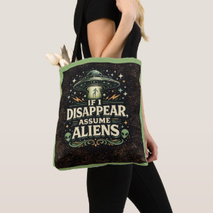 Bolsa Tote Humor de Abdução Alienígena por OVNI