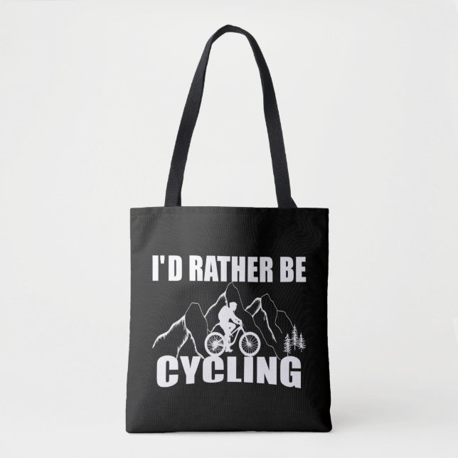 Bolsa Tote Humor de Bicicleta de Montanha - Ciclismo Divertid (Frente)
