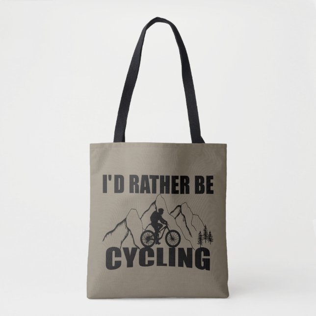 Bolsa Tote Humor de Bicicleta de Montanha - Ciclismo Divertid (Frente)