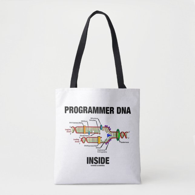 Bolsa Tote Humor de Biologia Molecular Dentro do DNA Programa (Frente)
