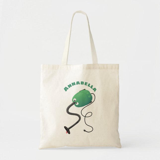 Bolsa Tote Humor de desenho animado de aspirador (Frente)