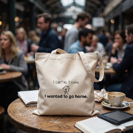 Bolsa Tote Humor de Introvertido Cheguei Vi Quis Ir Para Casa