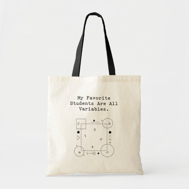 Bolsa Tote Humor de Professor de Matemática Engraçado | Aluno (Frente)